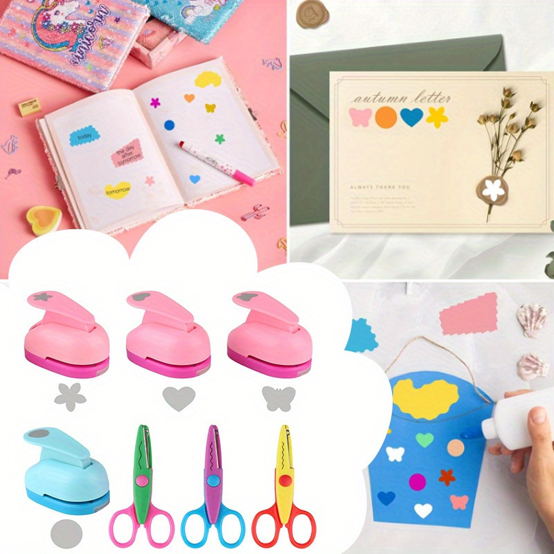 

Set, Embossing Set, 4- Punching Set+3 Of , -shaped, , , Pattern, Suitable For Labels, Handicrafts, Scrapbooks, Photos, Greeting