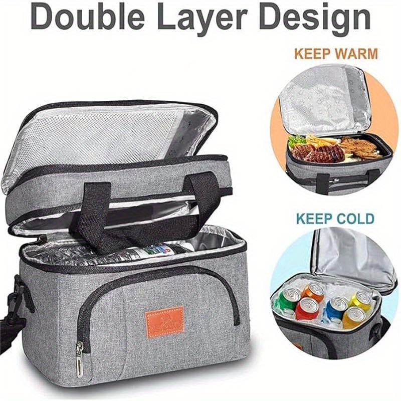 

1pc Oxford Cloth Insulated Bag Multipurpose Insulated Bag Multifunctional Lunch Box Bag Snack Bag Food Bag Portable Insulated Bag Food Takeaway Bag