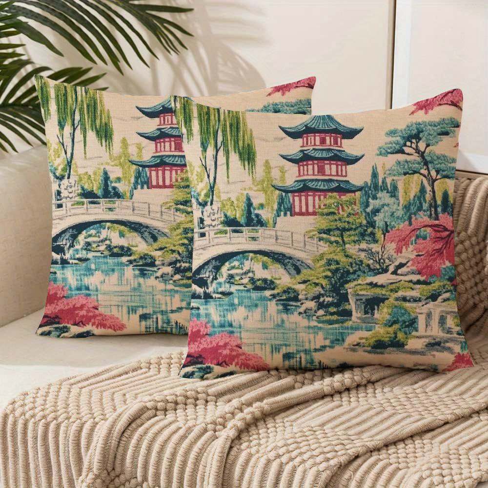 

Asian & , Polyester , Eurosham , Multiple , Zippered, , For Sofa, , Bedroom Decor