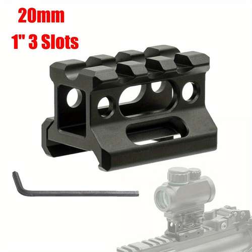 0.83" Quick Detach Riser Mount – Fits 20mm Picatinny Rail – Black Aluminum – Ambidextrous