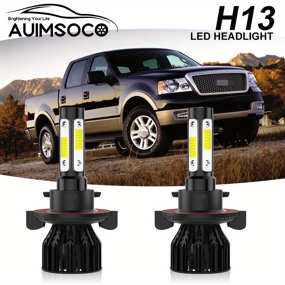 

For Ford For 2004 2005 2006 2007 2008 2009 2010 2011 2012 2013 2014 2x 9008/h13 Led Headlight Low Bulbs, Kit 6500k 4000lm, New