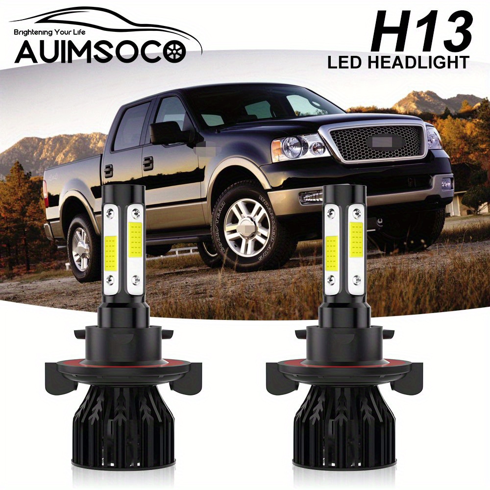 TEMU For Ford For 2004 2005 2006 2007 2008 2009 2010 2011 2012 2013 2014 2x 9008/h13 Led Bulbs High Low Beam Bulbs, Lamps Kit 6500k 4000lm, New Upgrade, Without Battery