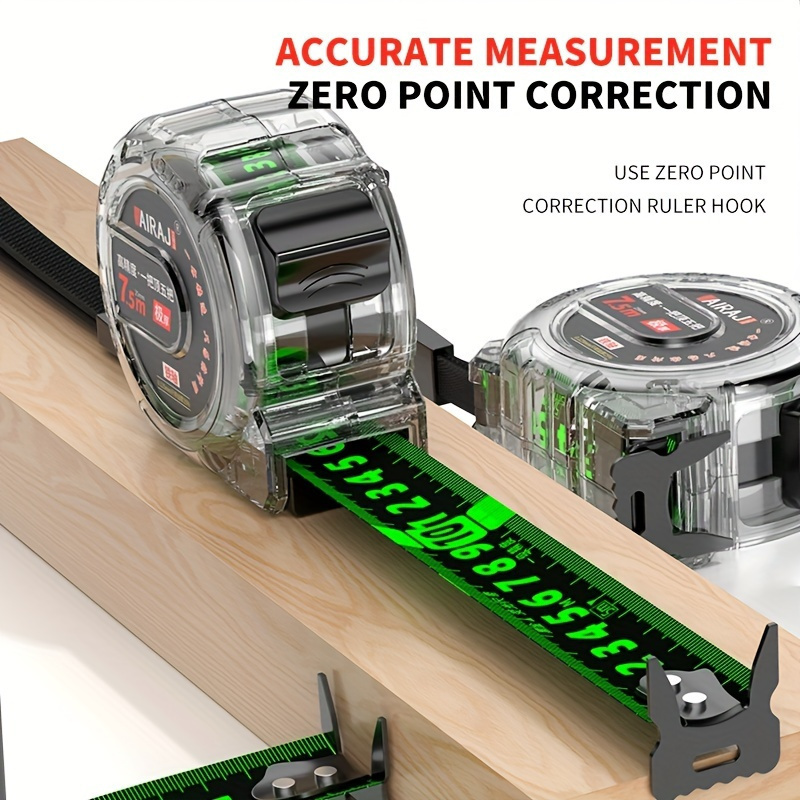 

1pc High-precision Self-locking Fluorescent Steel Tape Measure Set - 5m, , Anti-drop Design With Protective Case, Ideal For Home Use