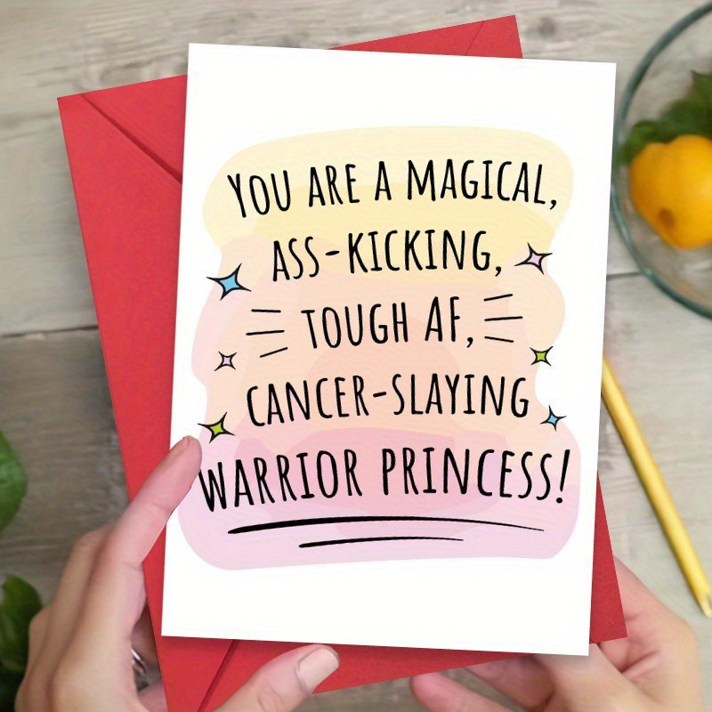 

1pc Inspirational , " A Magical, -kicking, - " , & Greeting, 4.7x6.3 , Encouragement For &