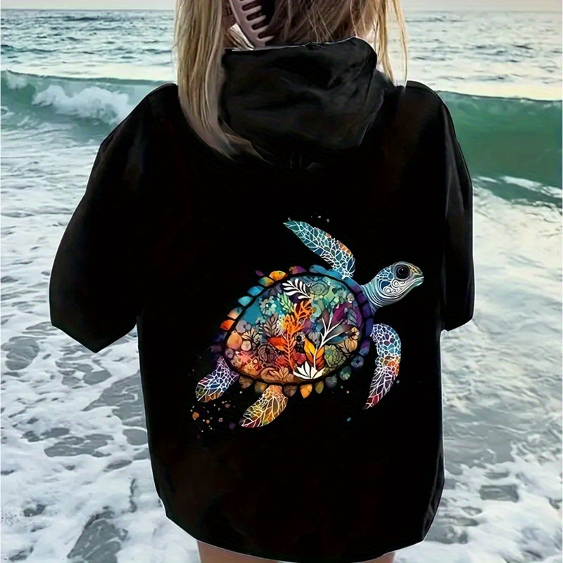 

à taille imprimé de tortue coloré - Tissu tricoté 100% , élasticité, , à décontracté /hiver