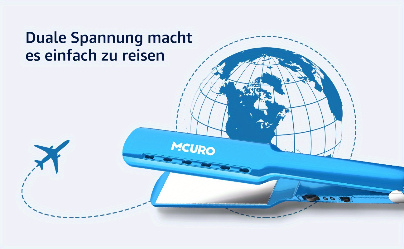 Profesionalna pegla za kosu | Nano Titan 4.32 cm široka glačala za kosu, podesiva temperatura 120-230℃, brzo zagrijavanje, dvostruki napon 110V-240V, pogodna za sve tipove kose, pokloni za žene, rođendanski i božićni pokloni - MCURO