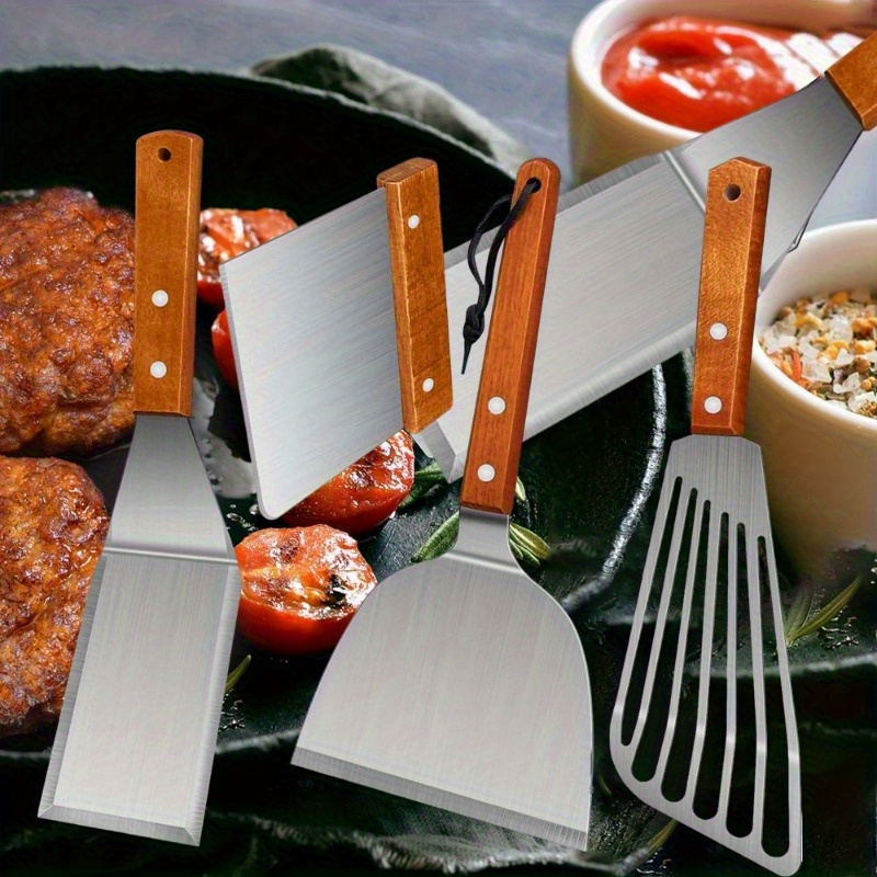 

Steel Accessories Set, Spatulas Set For Accessories - For Bbq, And Camping