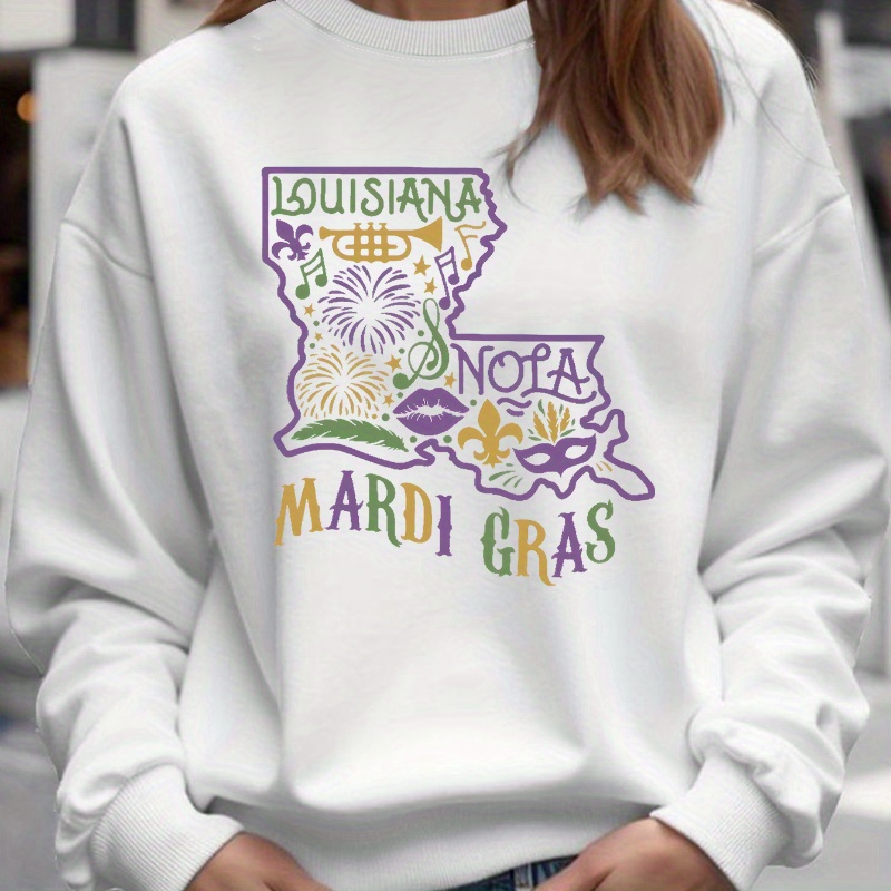 

Women's Mardi Sweatshirt - , Long Sleeve , Polyester, For ,