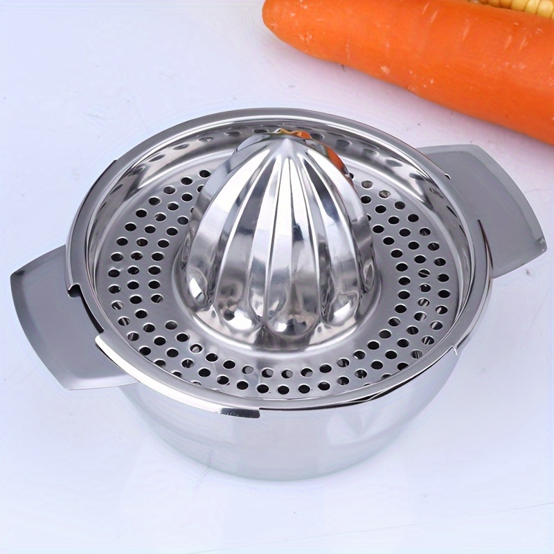 1pc stainless steel manual citrus juicer 0 31l portable multifunctional   mesh strainer for fresh       kitchen tool no electricity required fresh juice maker sleek kitchenware easy clean material details 5