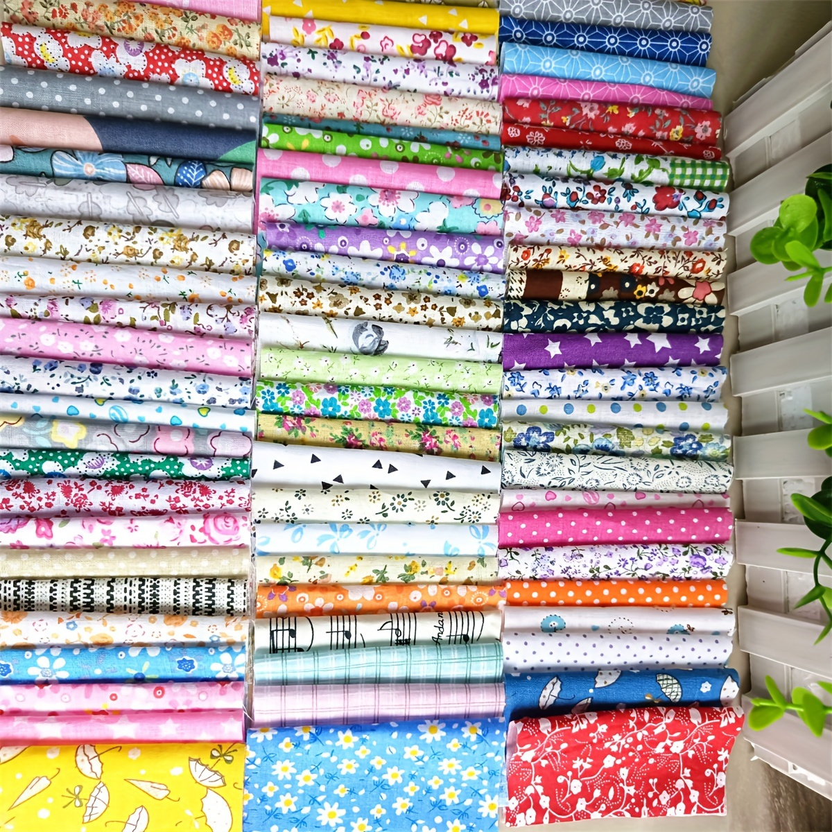 

50pcs Mixed Color Fabric Squares, 3.94"x3.94" Assorted Patterns, Diy Craft Material For Handmade Projects, Doll Clothing, Bedding Stitching - Ideal For Enthusiasts