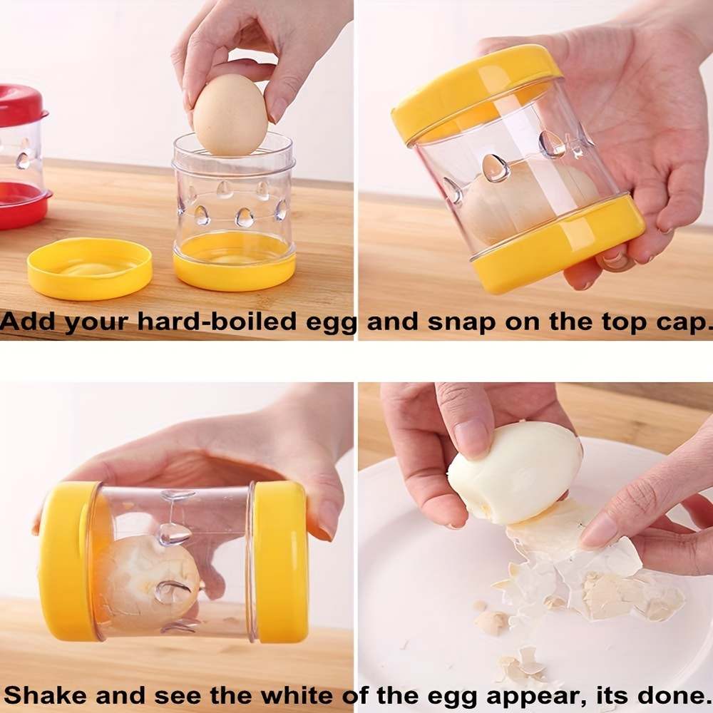   hard boiled egg peeler cracker   plastic kitchen tool for quick shell removal details 0