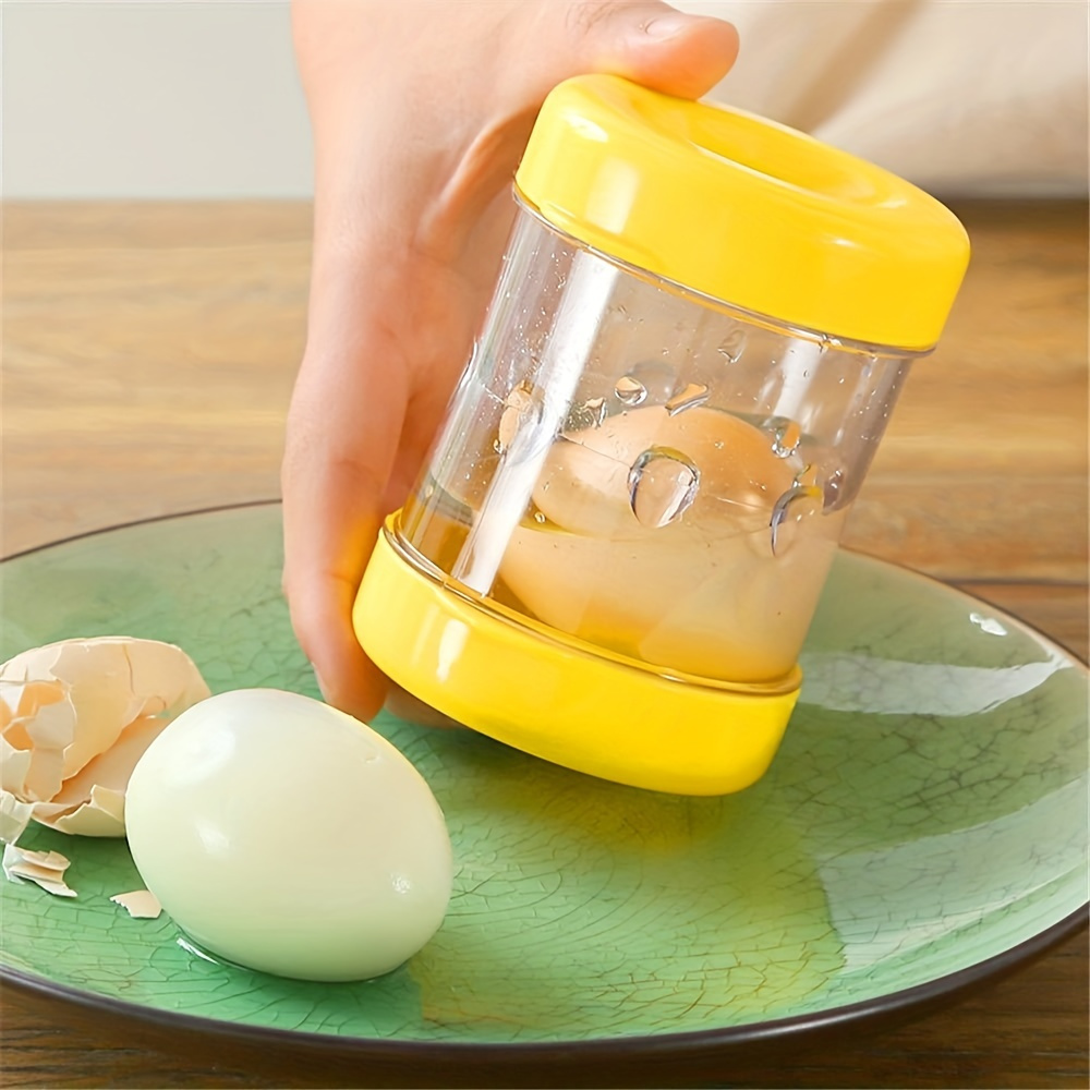   hard boiled egg peeler cracker   plastic kitchen tool for quick shell removal details 1