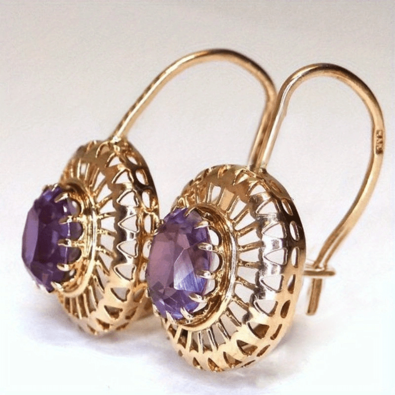 TEMU 1pair Zirconia 14k 's Day For Women