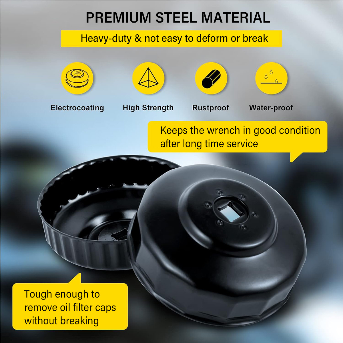 16pcs oil filter wrench set cup type removal tool socket kit 1 2 3 8 adaptor remover automotive universal car repair tool kit removal caps details 1