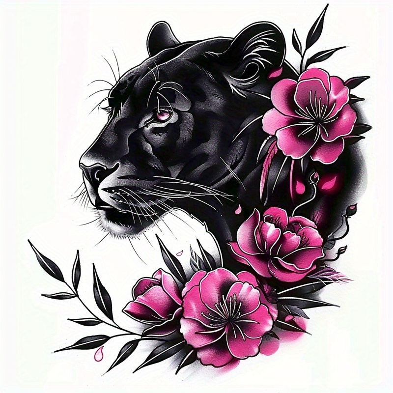 Glossy Pvc Waterproof Suitable For Cars, Motorcycles, Laptops, Windows - Sparkling Vinyl Decal With Cute Leopard & , Irregular Cut For Curved Surfaces, Temporary Or Permanent Adhesive (no Residue)