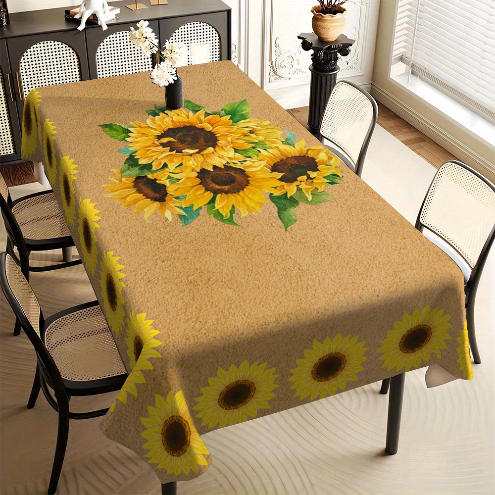 

1pc Tablecloth, Rectangular Table , Oil- , Decor For , , Tv Stand, Table, ,