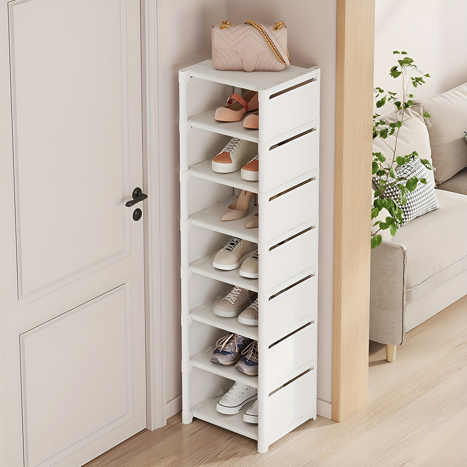 

1pc Multi-layered Shoe Rack, Bookshelf, Shoe Cabinet, Multifunctional Storage Rack, Space Saving Shoe Rack, Home Shoe Storage Device For Entrances, Doorways, Bedrooms, Corridors, Office