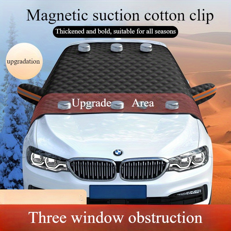 

Car Windshield With Magnet For Snow Blocking, Sun Shading, Frost Prevention, , Spring, Summer, Autumn, Winter, Half Cover For Car Cover