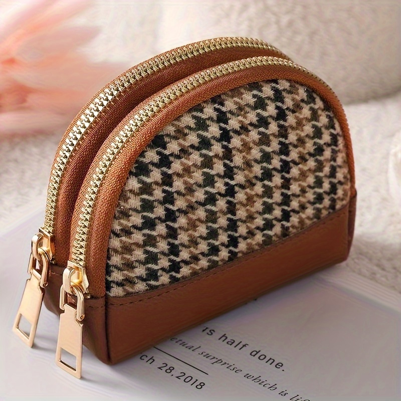 

Chic Mini Wallet For Women - Compact Canvas Coin Purse With Card Slots, Elegant & Trendy