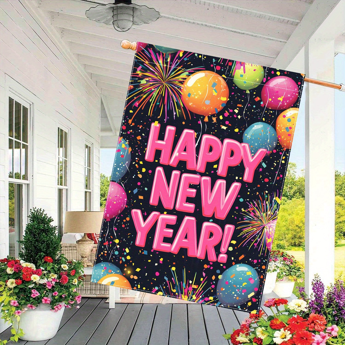 

1pc New Fireworks And Polyester Double- , 28x40 , Decoration, No Needed