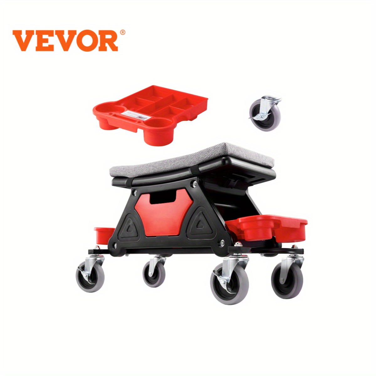 

Vevor Stool, 300 Lbs 4" , Out Tool Trays And Drawer, Duty For