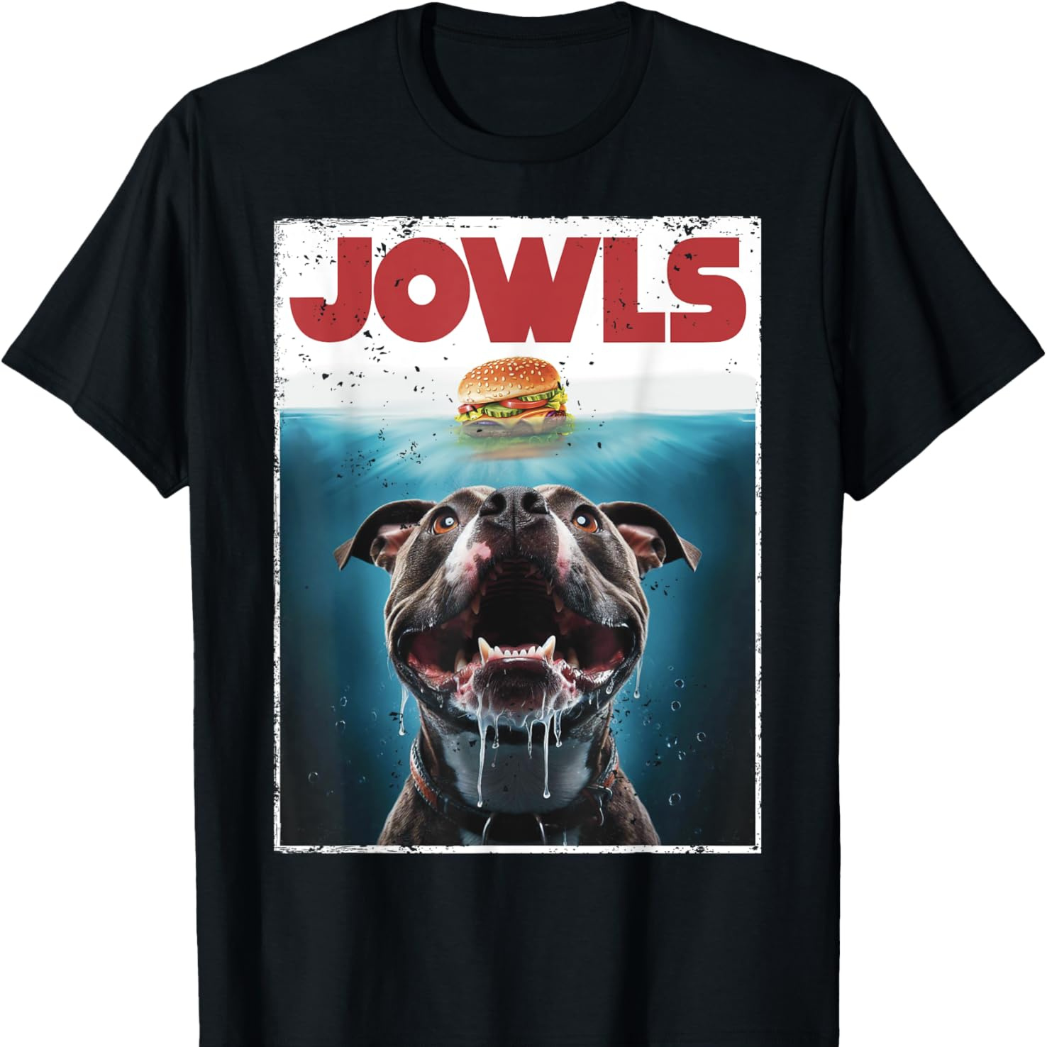 

Funny Pitbull Jowls Burger,