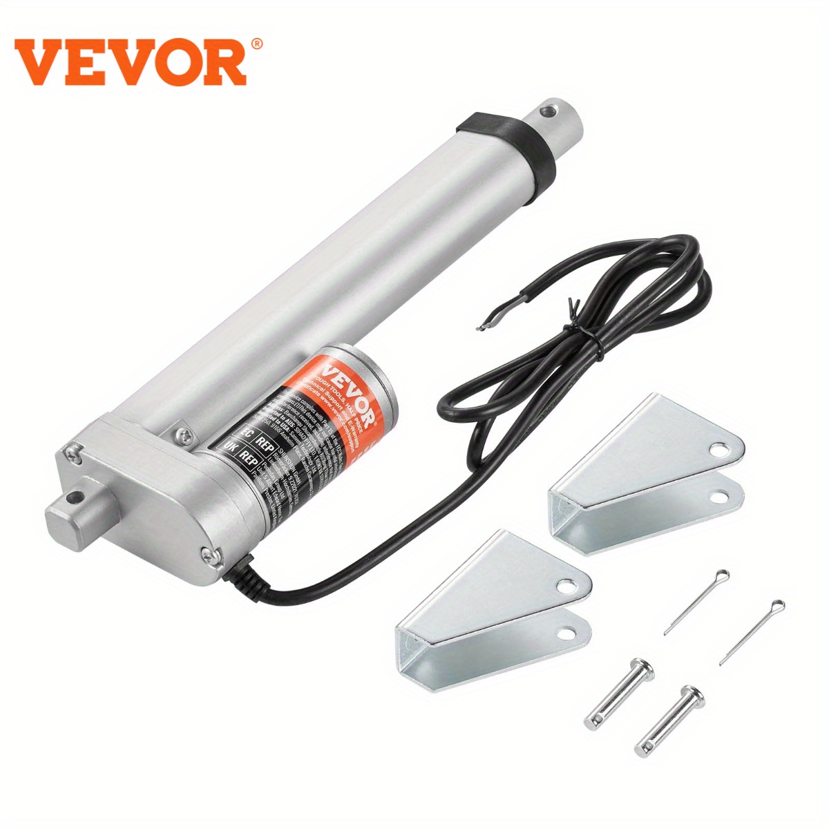 

Vevor Linear Actuator 12v, 6 Inch 0.55"/s Linear Actuator, 220lbs/1000n Linear Motion Actuator With Mounting Bracket And Ip54 Protection