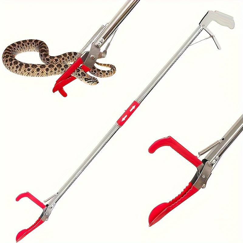 

Heavy-duty Stainless Snake Tong With Lock - 30"/47" Wide Jaw, Professional Reptile For Outdoor Use, 76.2cm/119.38cm, Suitable For All Of