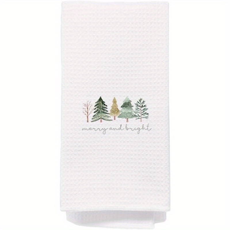 

Merry Christmas Polyester Kitchen Towel - , Machine Washable, Decor & Dish Cleaning, Christmas Decor