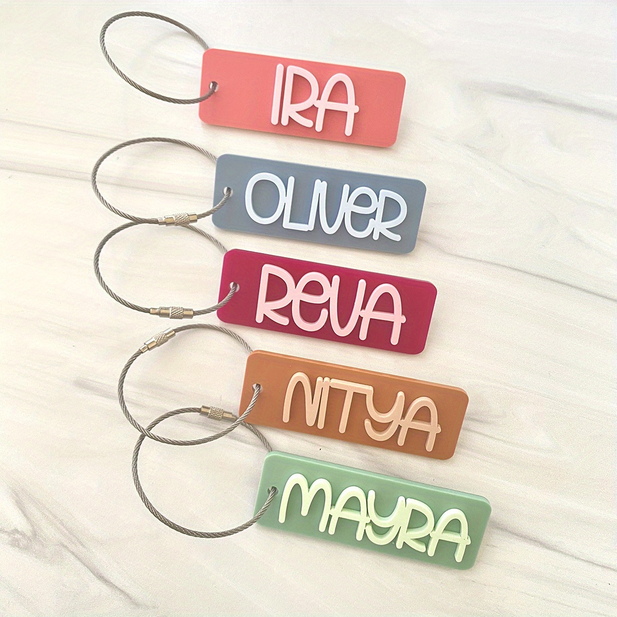 

Customized Name Backpack Tag, Personalized Acrylic , Backpack Name Keychain, 3d Name Tag, Customized Name Tag, Diaper , Lunch Box Tag