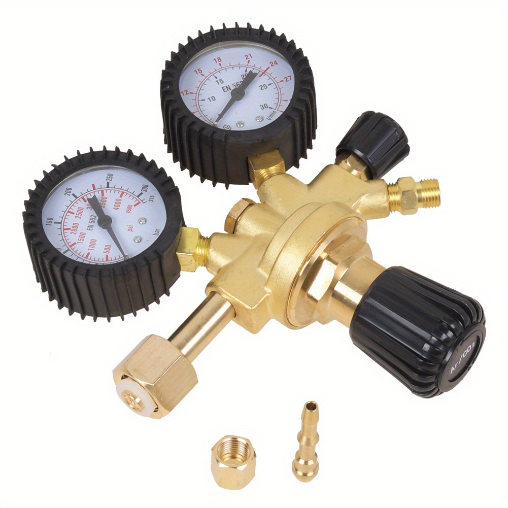 Pressure Reducer 0-315 Bar Pressure Regulator Gauge Mig Mag Tig Argon Co2 Nitrogen