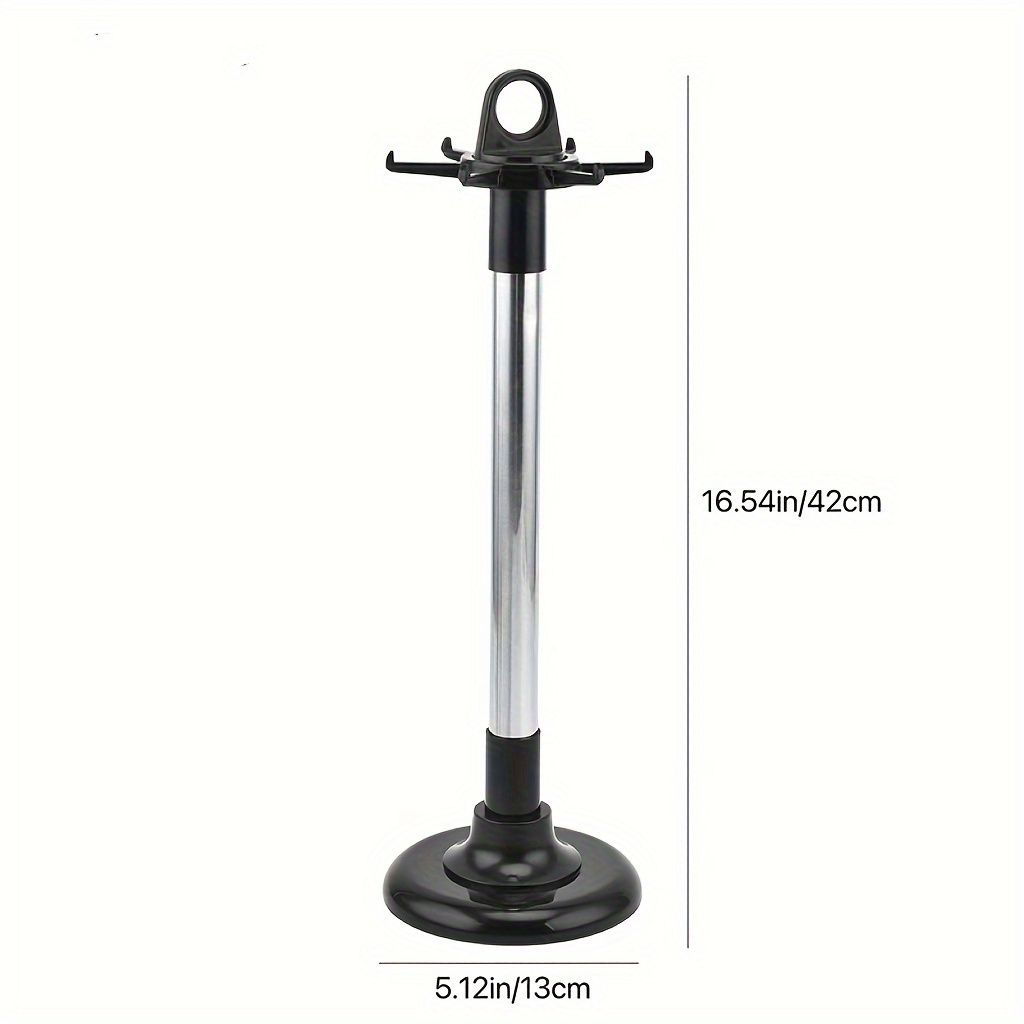 E-shop Edelstahl 360° drehbarer Utensilienhalter mit 6 Haken – Bohrfreie Wandmontage, platzsparender Küchenorganizer für Spatel, Schneebesen &
