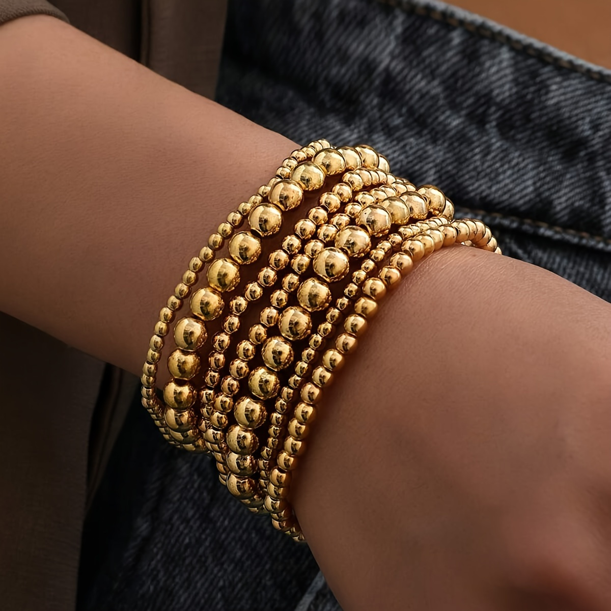 Women's Beaded Bracelets Set - Holiday Date Gift Accessories