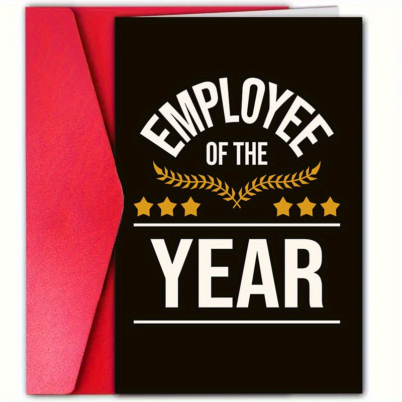 

1pc "employee Of The Year" Greeting Envelope, 12cm*18cm, You For Colleagues, Boss, Employee , , Appreciation For