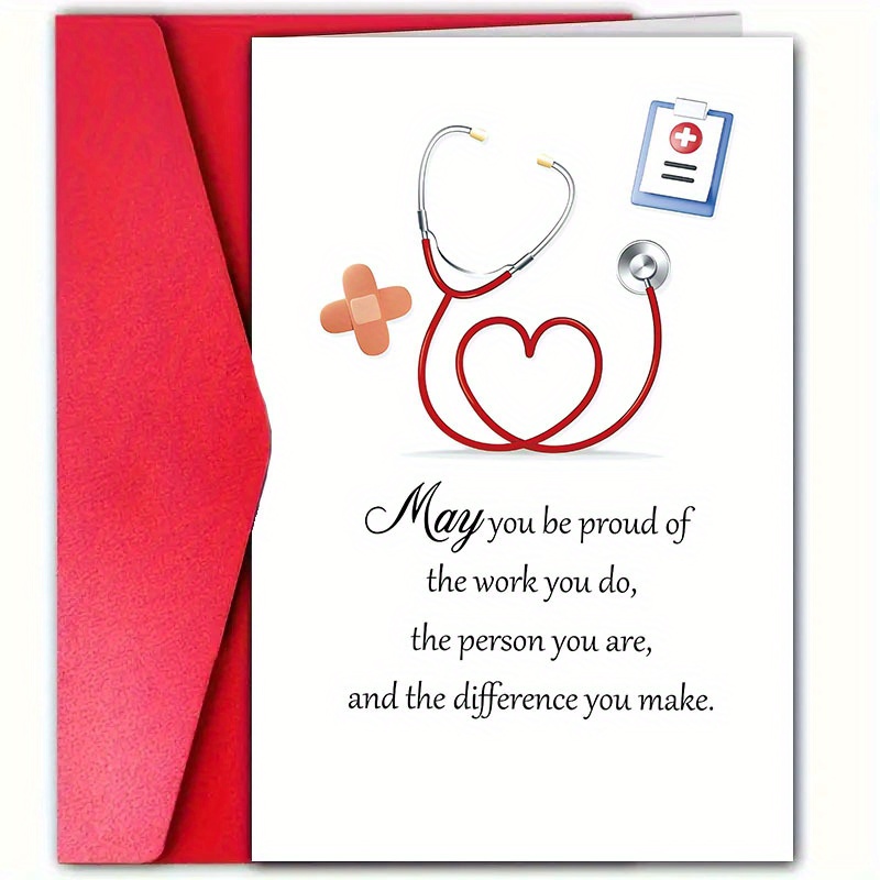 

Appreciation Thank-you Card For Nurses, Doctors & - 4.7"x7" With Envelope, Birthdays & , Medical Equipment, Thank-you Card, Nurse, Doctor