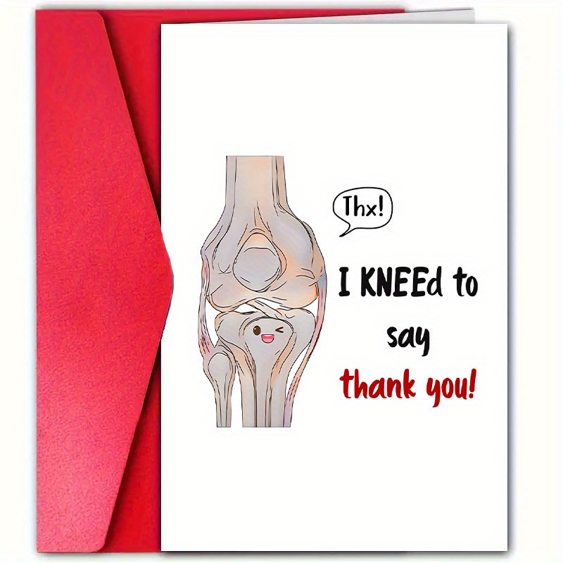 

1pc Knee- You , Pun Appreciation Greeting For Workers, , For Doctors And Nurses