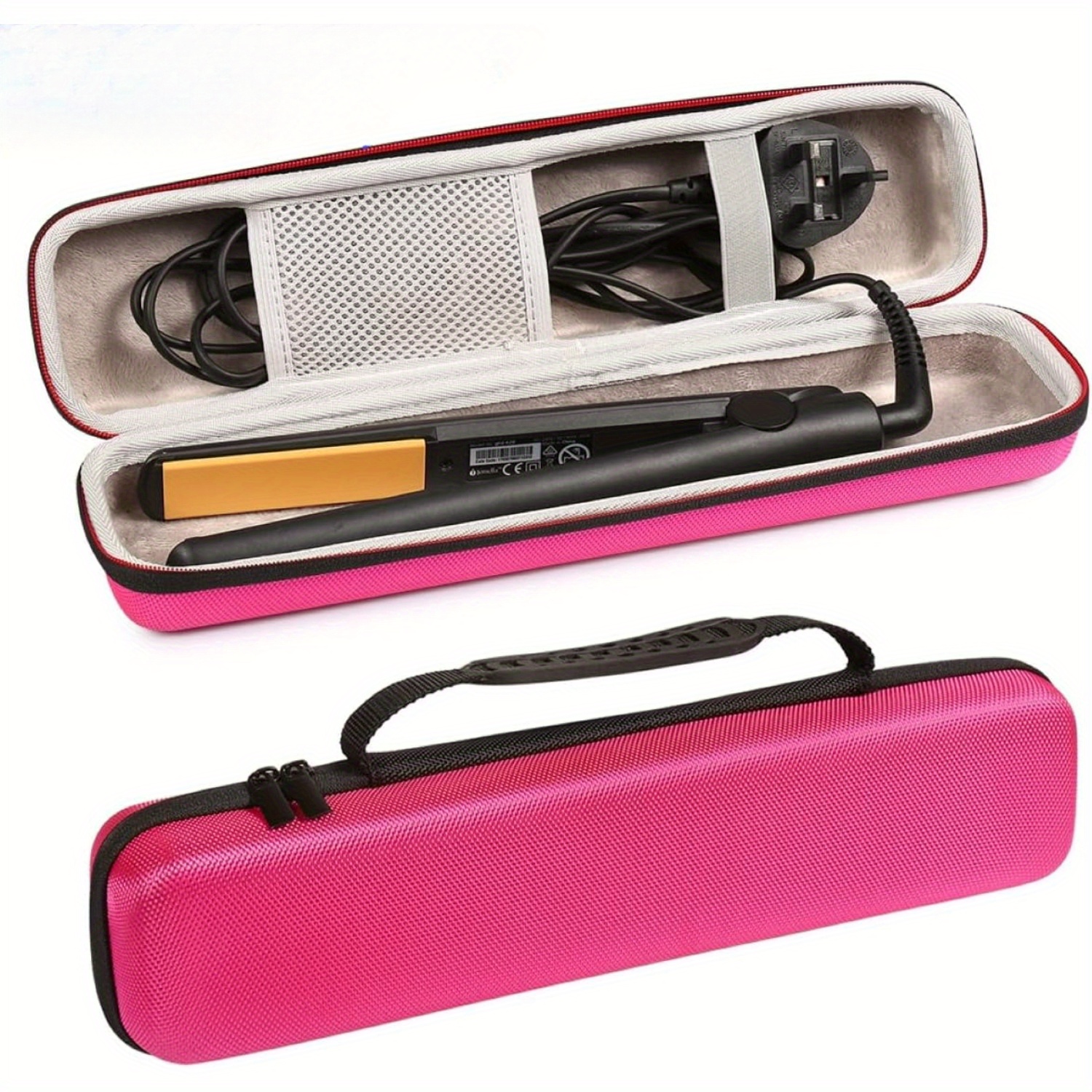 

Eva Hard Protective Travel Case For Hair Straightener And Curling Iron, Universal Storage Carrying Pouch Bag With Cable Management, Heat Resistant Hair Styling Tools & Accessories Organizer