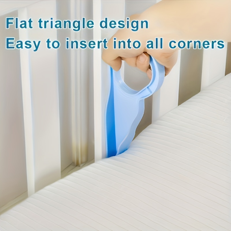 1pc ergonomic blue mattress lifter tool easy corner bed sheet and skirt organizer hand wash only details 0