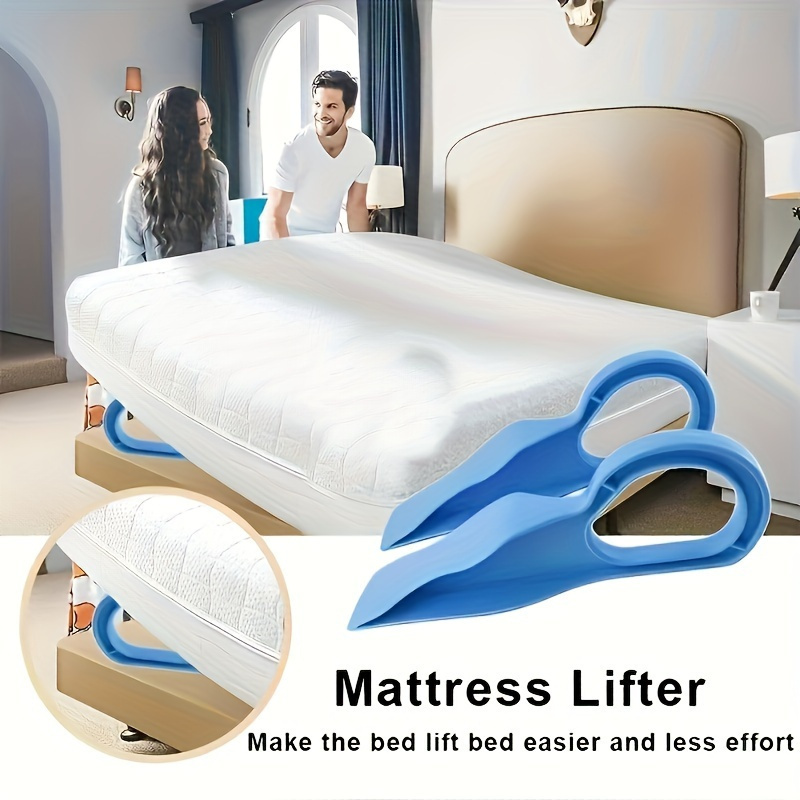 1pc ergonomic blue mattress lifter tool easy corner bed sheet and skirt organizer hand wash only details 7