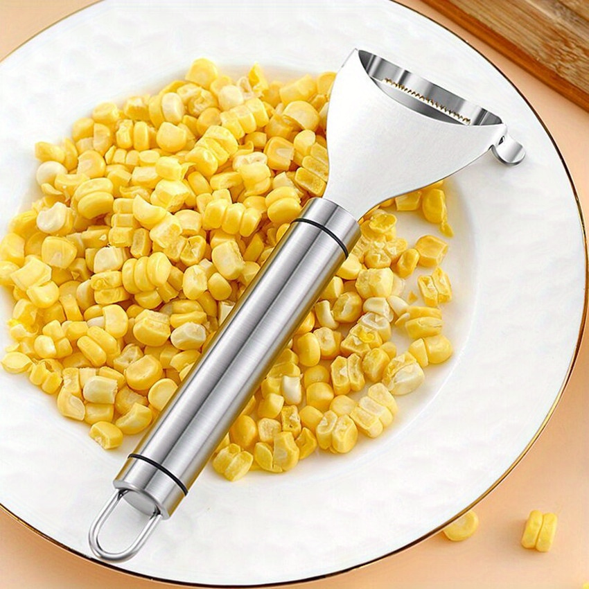 1pc stainless steel corn stripper food contact safe corn peeler   corn   remover for home outdoor kitchen use details 1