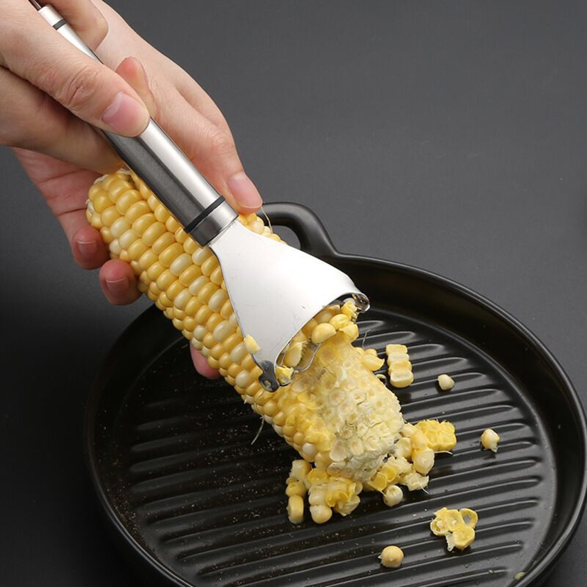 1pc stainless steel corn stripper food contact safe corn peeler   corn   remover for home outdoor kitchen use details 3