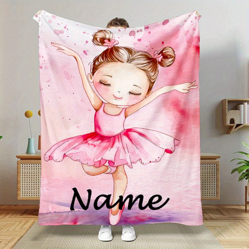 

Personalized Ballet Girl Blanket - Soft, Cozy & Customizable - Office , Travel, Camping, Sofa Snuggles & Home Decor, Christmas Decor