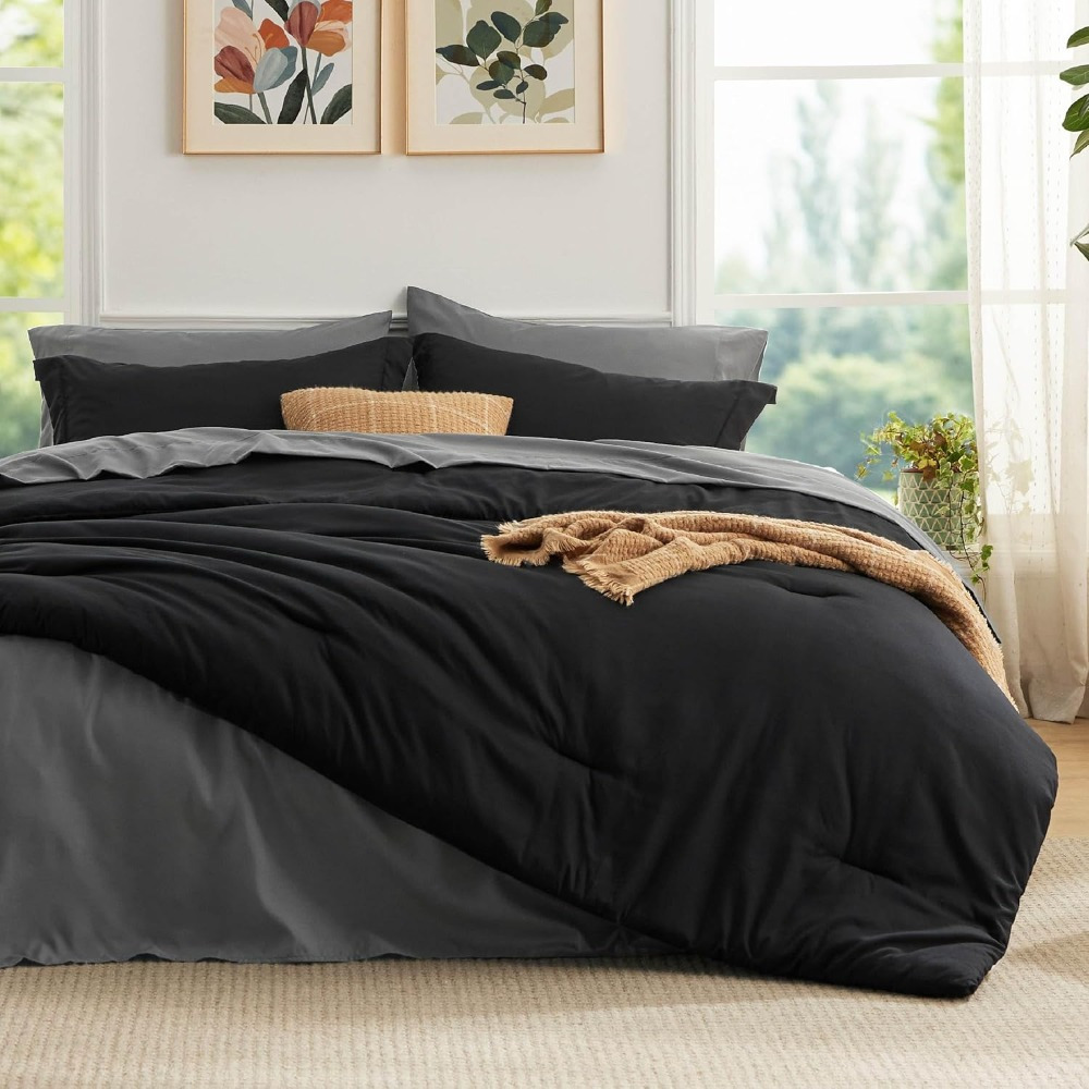 

Bedsure Home Size Comforter Set - Bedding Set King 5pcs/ 7pcs, Bed In A Bag Bed Set With Comforter, Sheets, Pillowcases & Shams