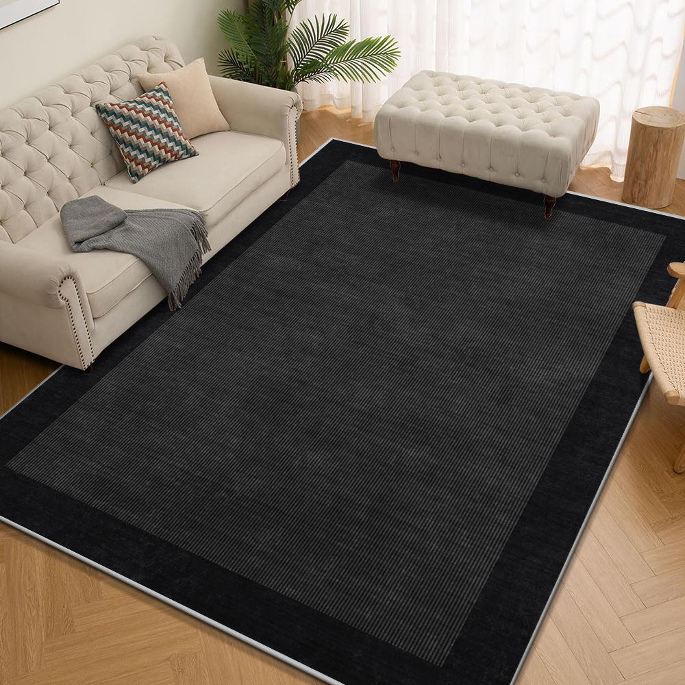 TEMU Velvet/soft Machine Washable Polyester Area Rug Dark Room Indoor Soft Fluffy Multiple Sizes Kitchen Non-slip Velvet Rug, Pattern. Luxurious