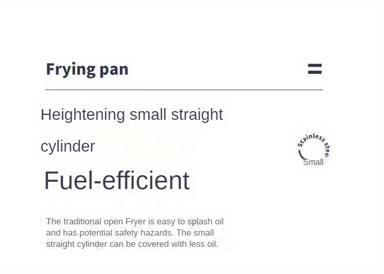 a stainless steel fryer suitable for frying   taro balls   beef balls hot milk hot soup household small frying pan small frying skewer with filter induction mini oil saving small frying pan Product details 2
