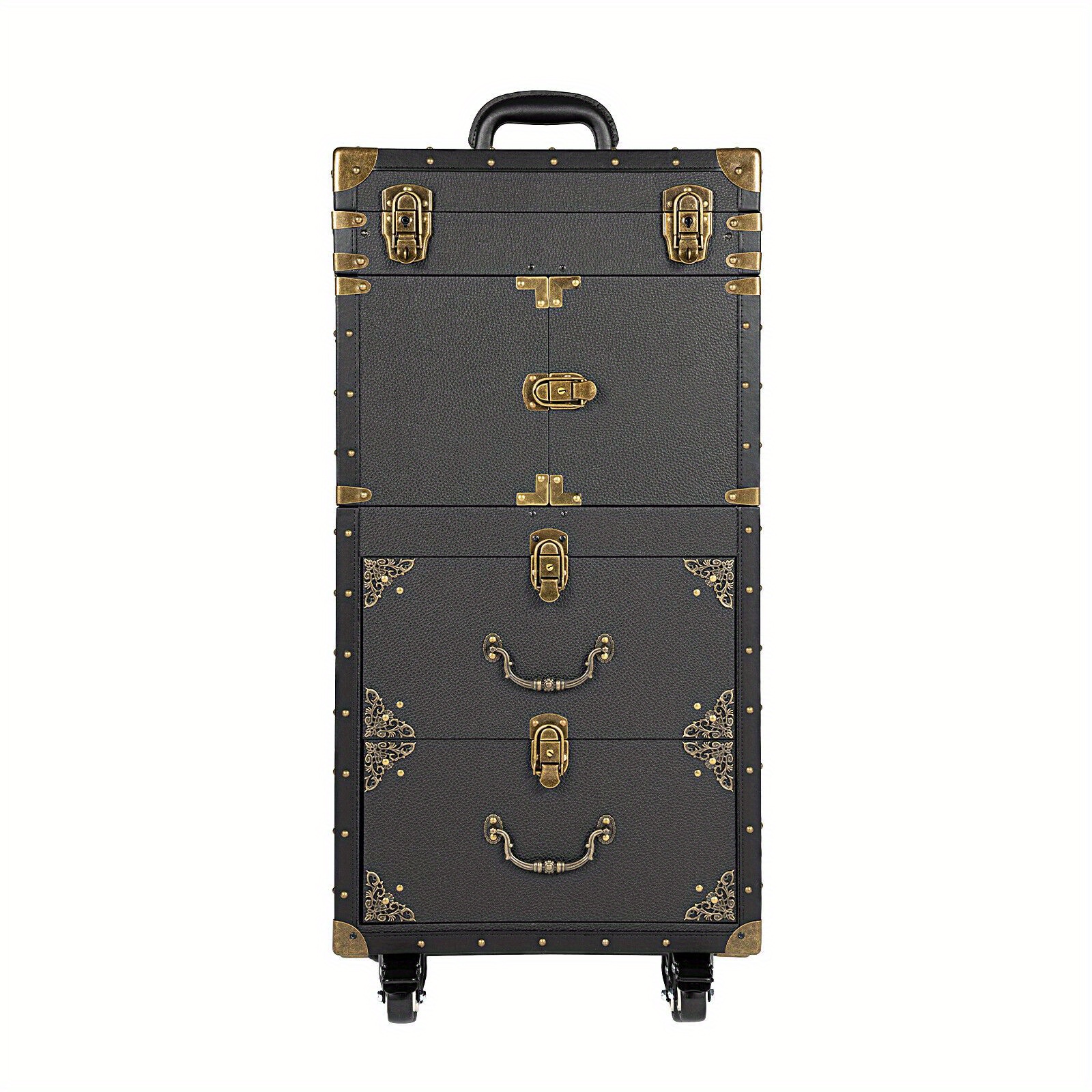Spa Trolley Makeup Cosmetic Makeup Rolling Cart Beauty Drawer Lockable Cabinet 38. 5*25. 5*80. 5cm