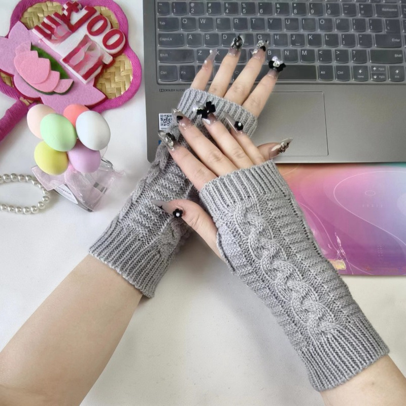 

Fingerless Gloves For Women - , Stretchy Arm Sleeves Twist , For