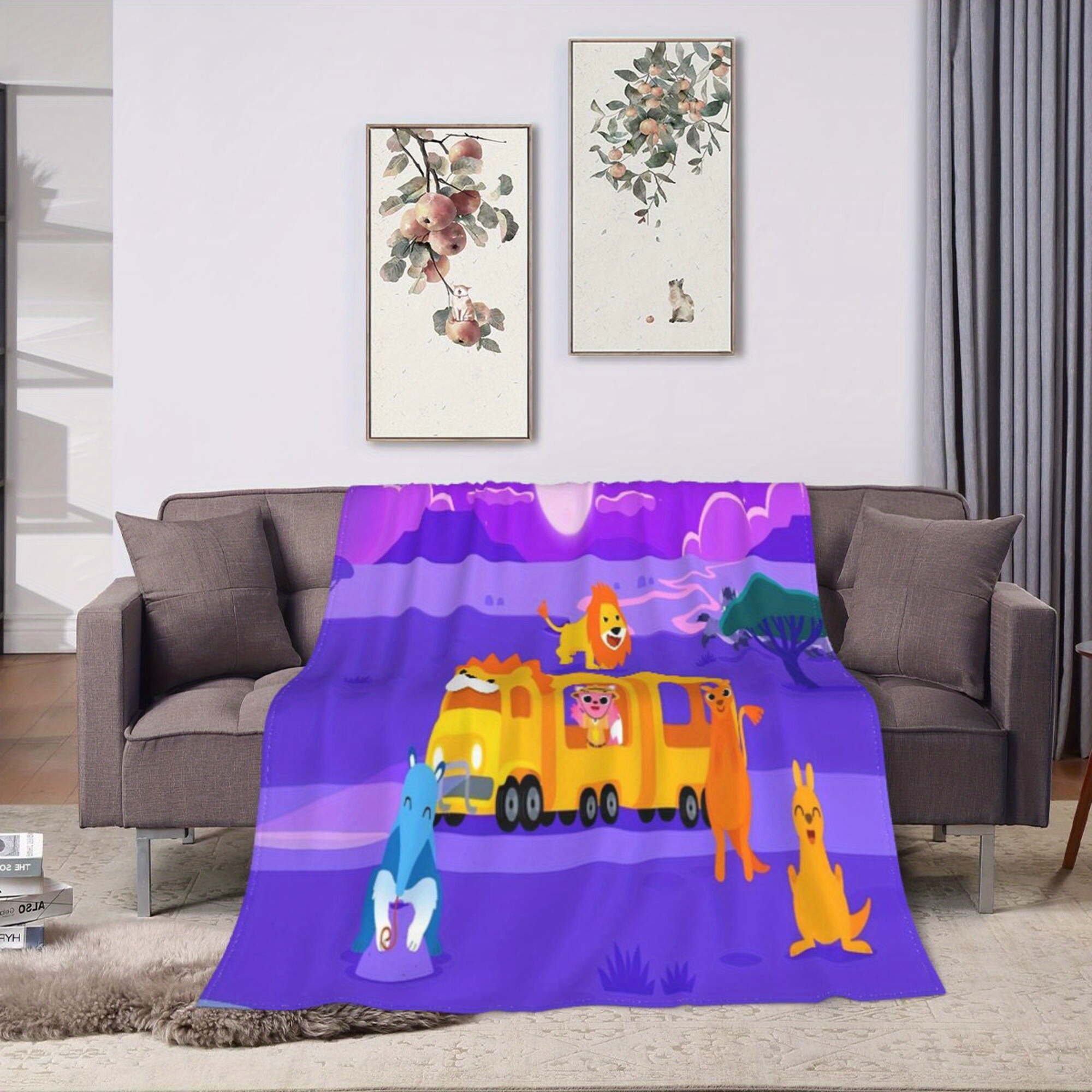 fleece throw blanket soft comfortable season gift Temu Australia