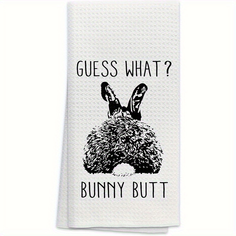 

Rabbit Butt Kitchen Towel - 18x26in, Absorbent & Dish Cloth For Home Decor, Perfect Lovers, Tea Towel, Hand Towel, Kitchen Decoration