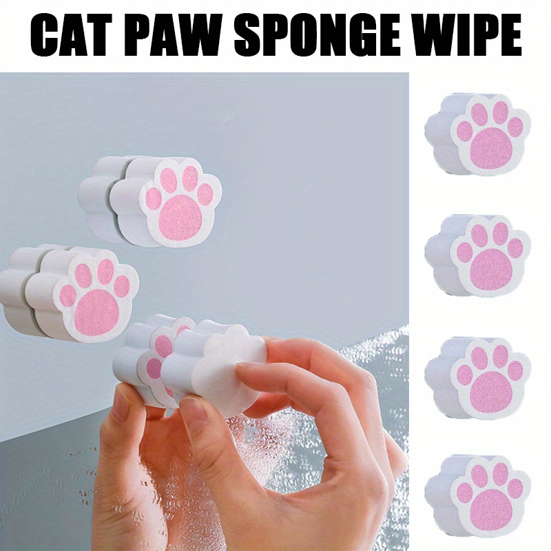 

4- Cat Paw Cleaning Sponges, Remover For Faucet, Bathtub, , , Bathroom, Car , And - And To